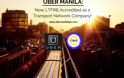 Uber Manila NOW LTFRB Accredited as a TNC!