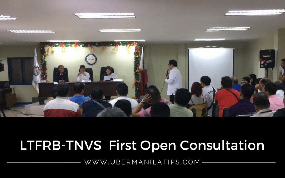 First LTFRB TNVS Open Consultation